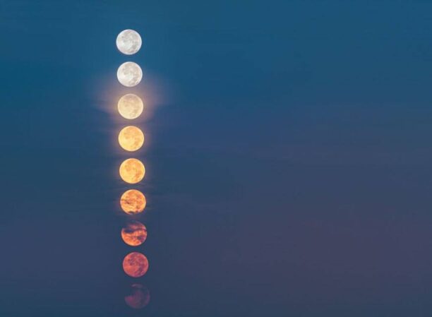 The Moon often appears much larger near the horizon than it does high in the sky, but this is purely an optical illusion.