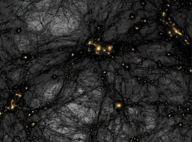 A system of black holes with different masses found at the center of a distant galaxy