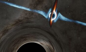 A system of black holes with different masses found at the center of a distant galaxy