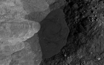 Mysterious Spiral on the Moon: LRO Captures Unusual Terrain in Giordano Bruno Crater